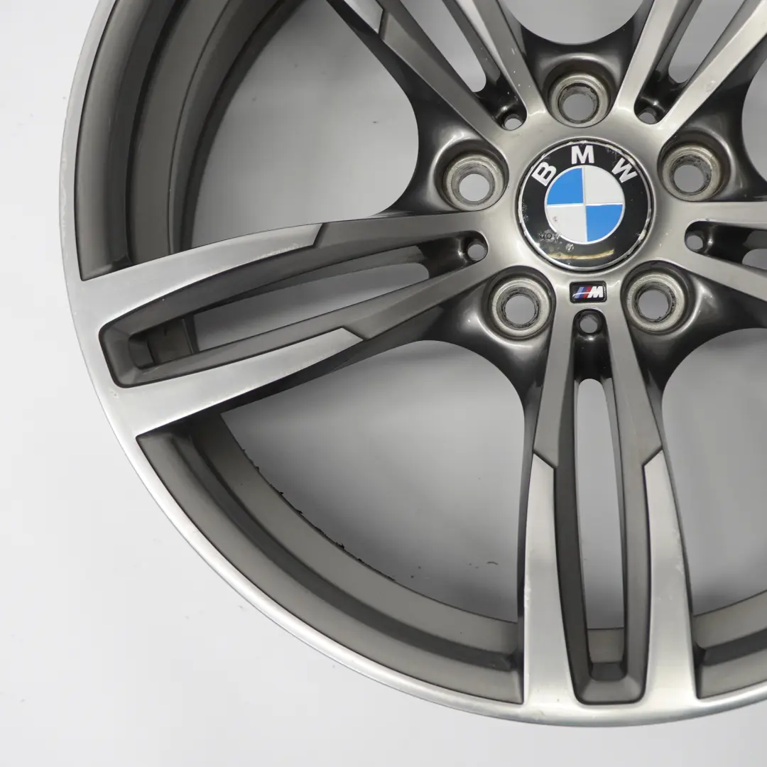 BMW F80 M3 F82 M4 Ferric Grau Vorderrad Felge 19" 9J M Doppelspeiche 437