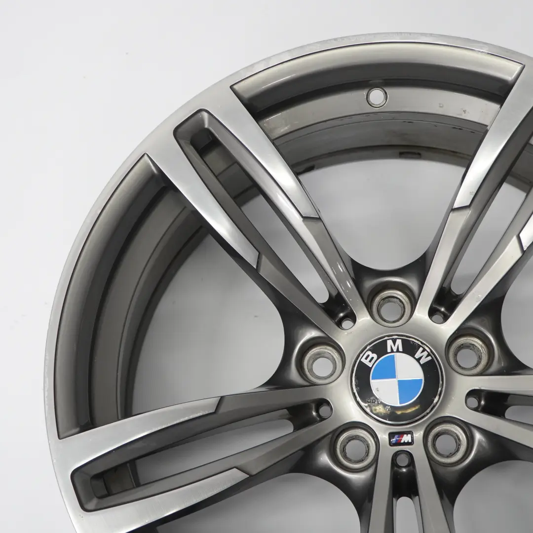 BMW F80 M3 F82 M4 Ferric Grau Vorderrad Felge 19" 9J M Doppelspeiche 437