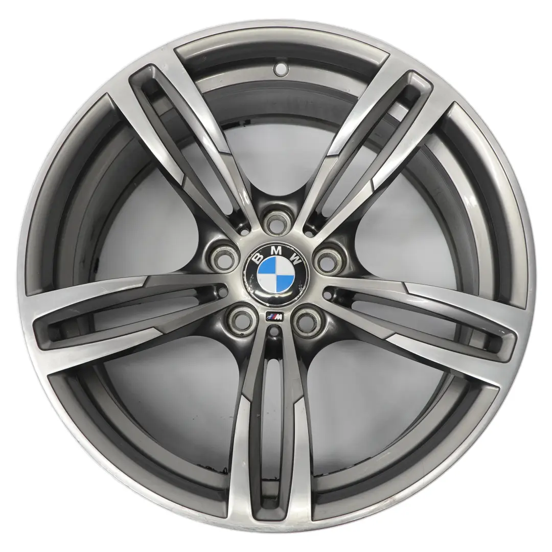 BMW F80 M3 F82 M4 Rear Ferric Grey Wheel Alloy Rim M Double Spoke 437M 19" 10J