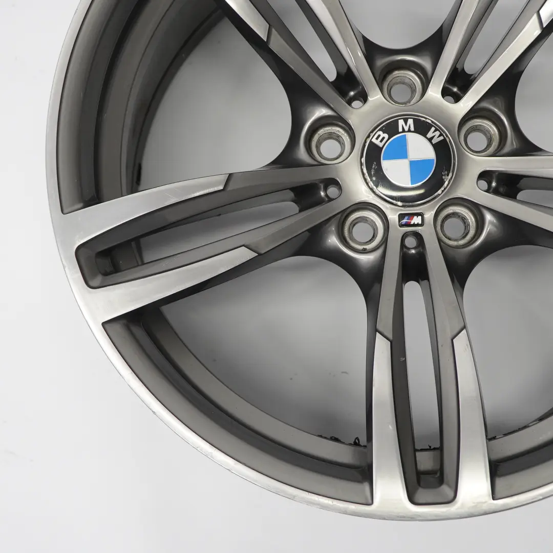 BMW F80 M3 F82 M4 Rear Ferric Grey Wheel Alloy Rim M Double Spoke 437M 19" 10J