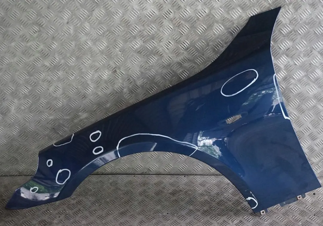 BMW 5 E60 E61 3 Front Left N/S Wing Fender Side Panel Mysticblau Blue A07