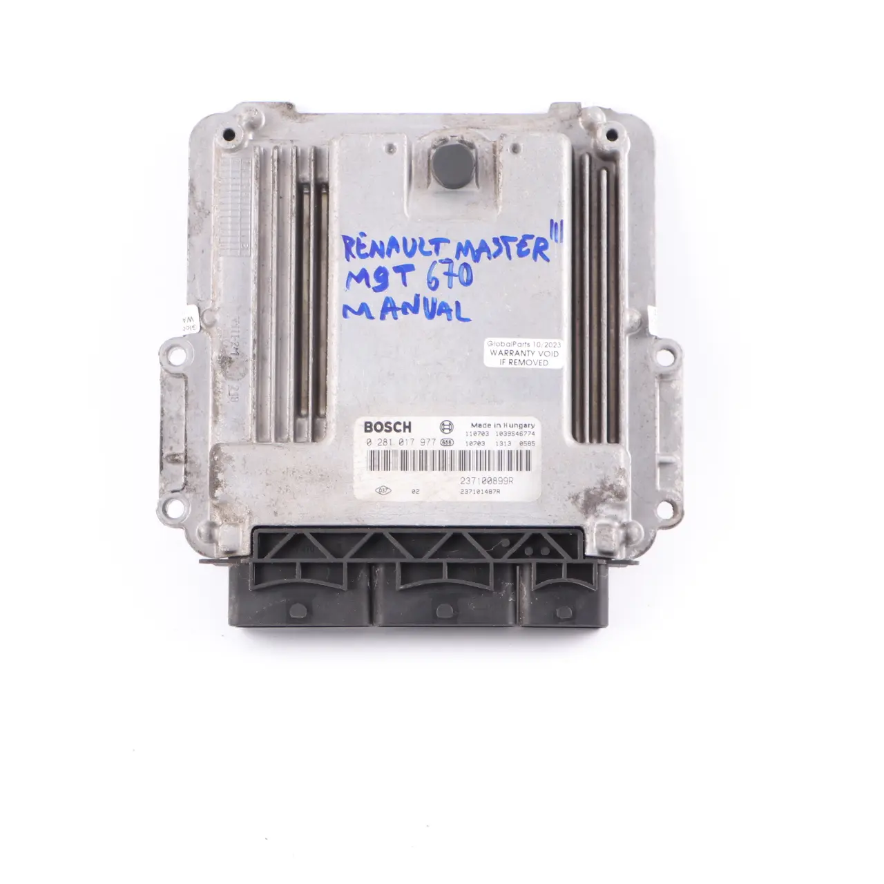 Renault Master 3 M9T 670 2.3 DCI Diesel Engine Unit ECU 237100899R Manual