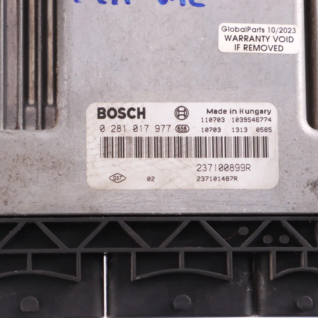 Renault Master 3 M9T 670 2.3 DCI Diesel Engine Unit ECU 237100899R Manual