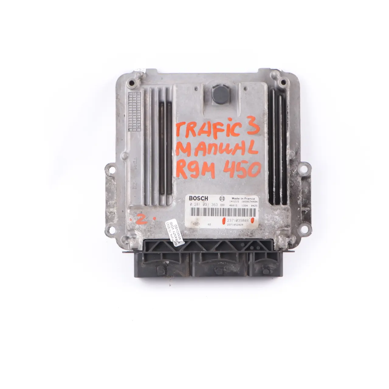 Renault Trafic 3 R9M 450 1.6 DCI Motor Diesel Unidad ECU 237103984R Manual