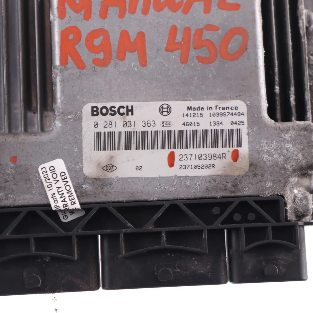 Renault Trafic 3 R9M 450 1.6 DCI Diesel Motoreinheit ECU 237103984R 