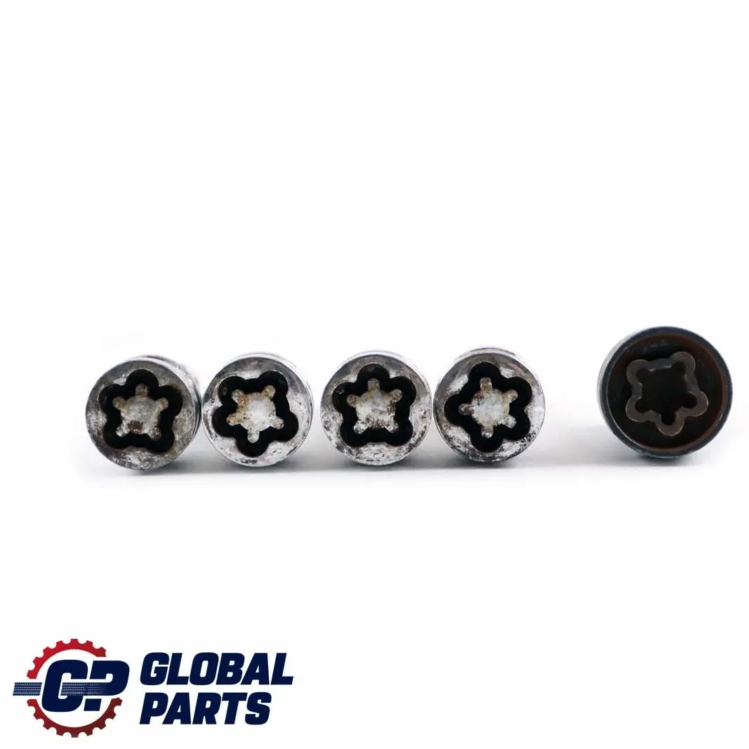 BMW 1 3 5 Series E87 E90 E60 Set Of Four Wheel Bolt Chrom With Adapter Security