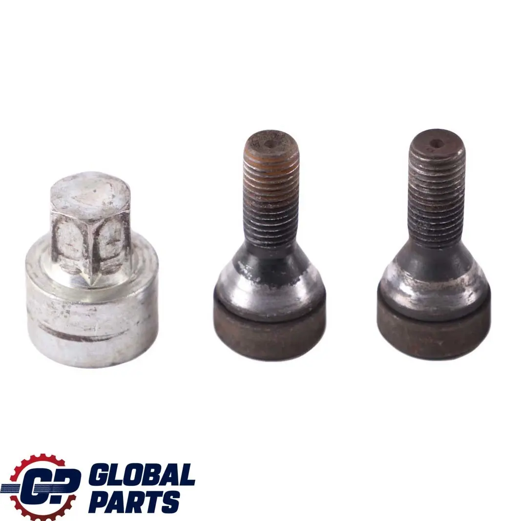 BMW X1 E60 E84 E87 E90 Juego Cuatro Tornillo Rueda Negro Adaptador Seguridad