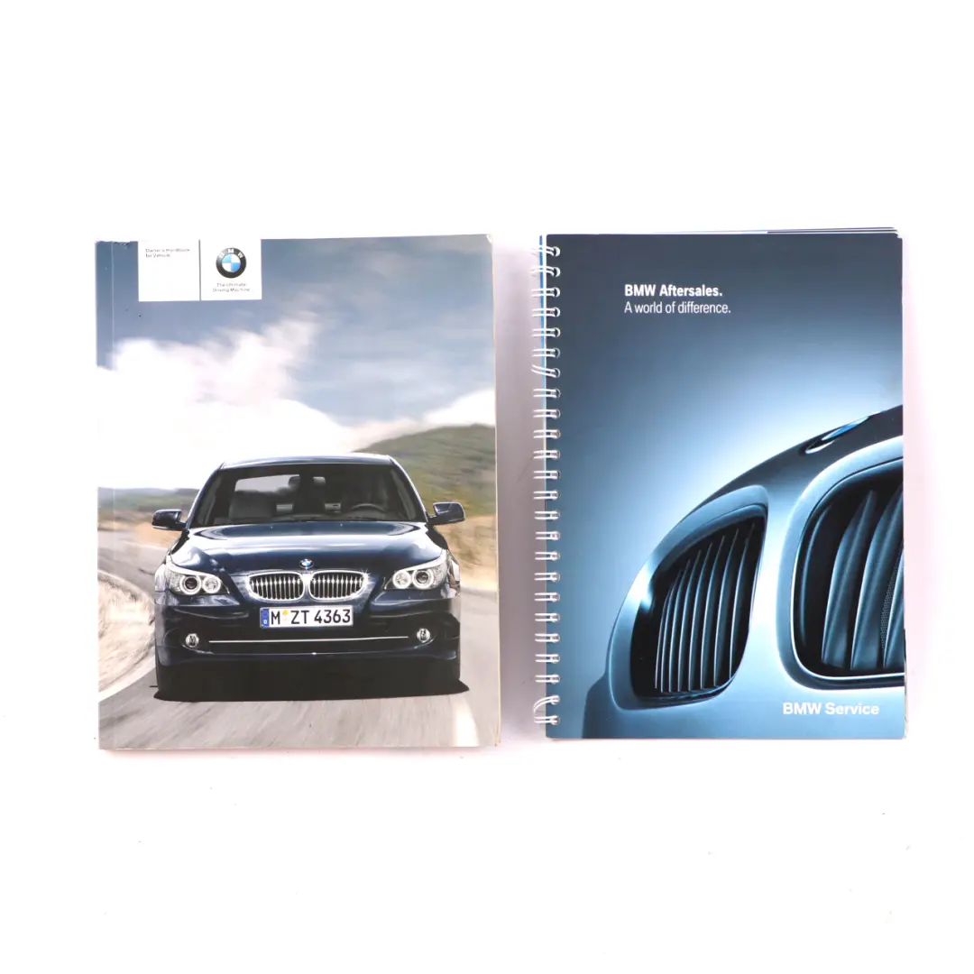 BMW 5 Series E60 E61 LCI Service Booklet Owner's Handbook Book Pouch Case Set