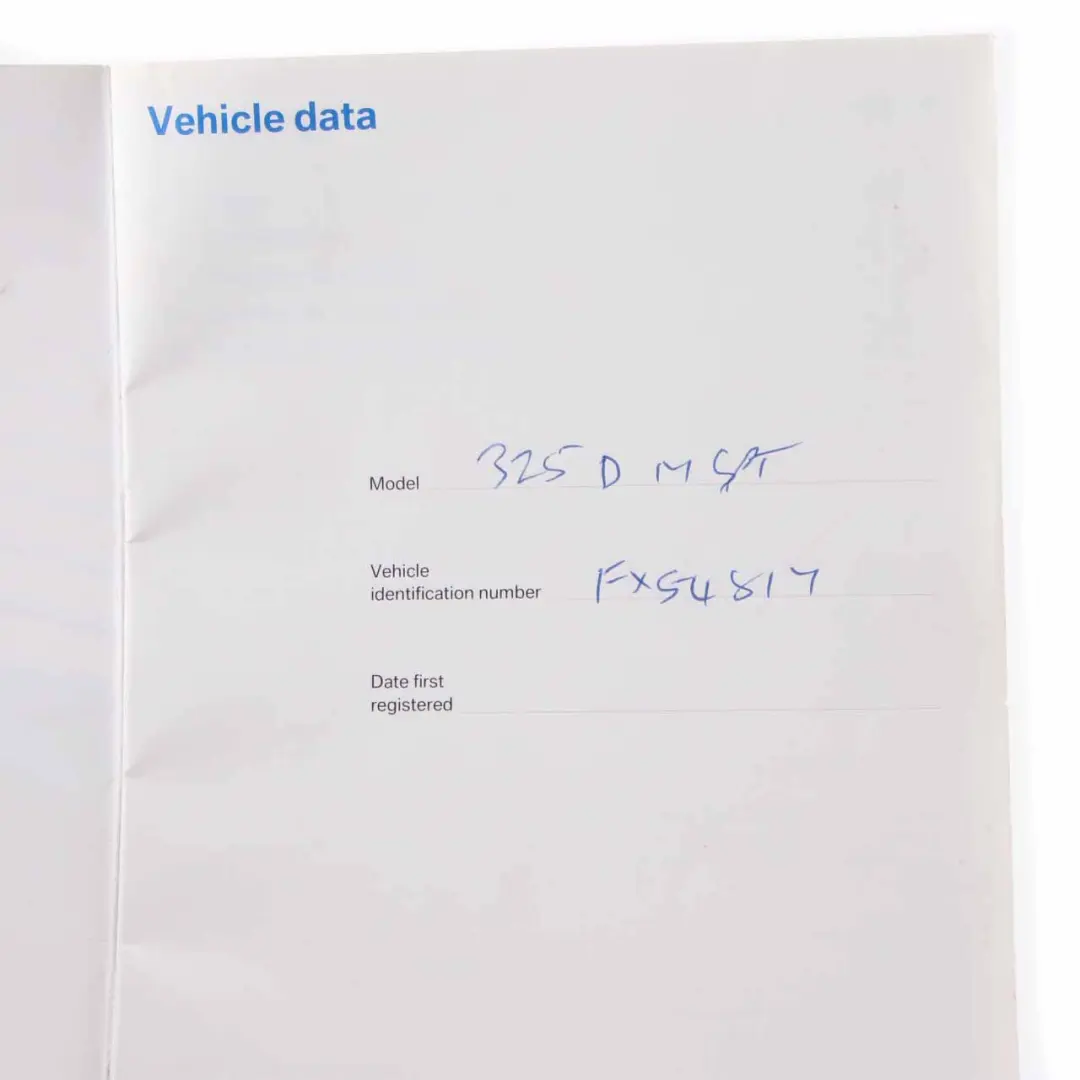 BMW E90 E91 Service Booklet Owner's Handbook Book Case Wallet 2600252