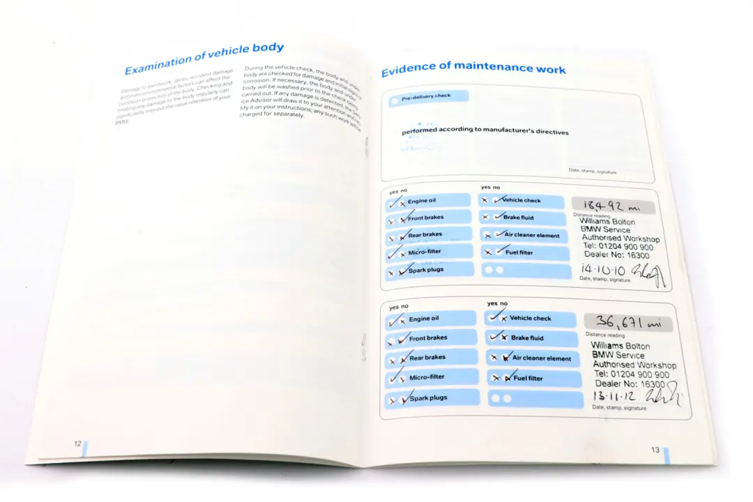 BMW 1 Series 1 E81 E87 LCI Service Booklet Owner's Handbook Player Instructions