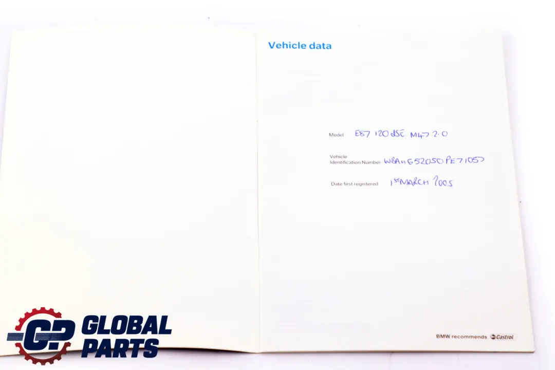 BMW 1 Series 1 E81 E87 LCI Owner's Handbook Service Booklet Case Wallet Set
