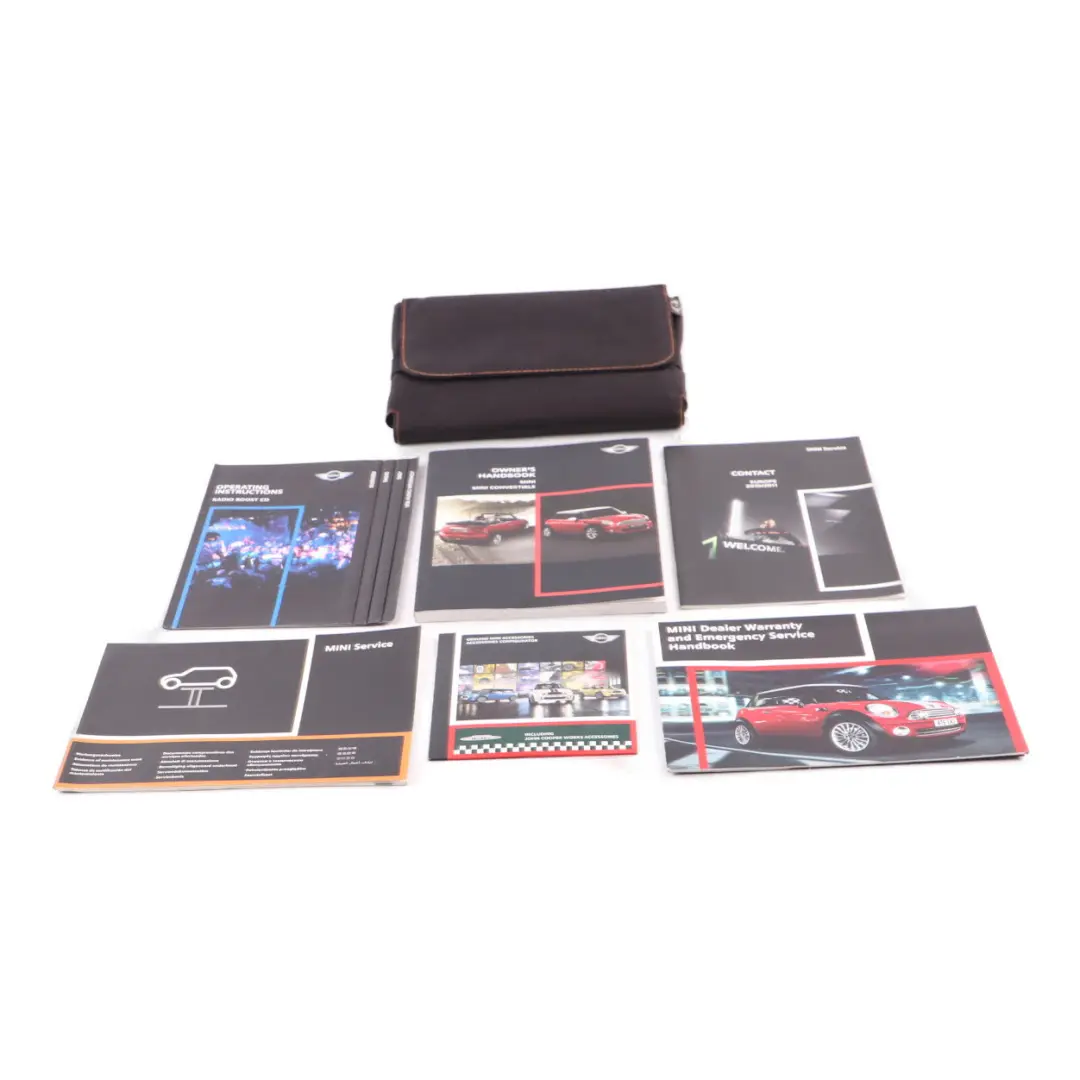 Mini R56 R57 LCI Service Booklet Owner's Handbook Pouch Case Wallet Set