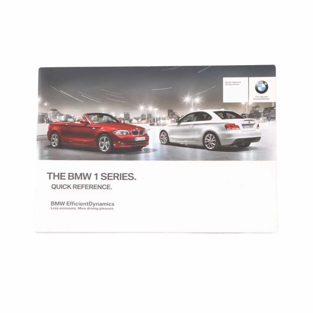 BMW 1 Series E82 E88 Owner's Handbook Book Set Case Pouch 2609061