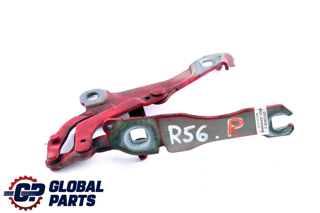 Mini Cooper R55 R56 Motor derecho Capo Bisagra del capo Chili Red 2751204