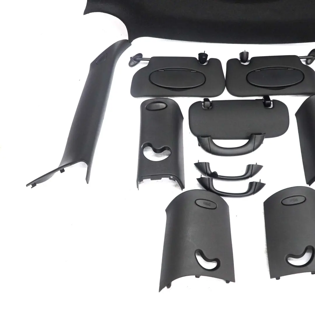 Mini Cooper One R56 Complete Headlining Roof Lining Trims Black + Pillars Covers