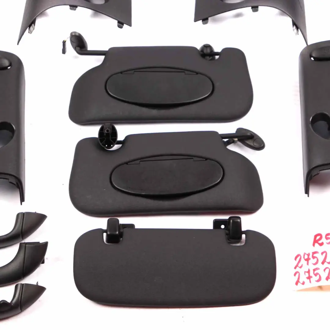 Mini R56 Lining Trims Black Pillars Covers Handles Panels Front Rear Set