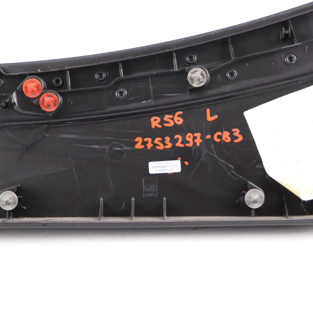 Door Card Mini R55 R56 R57 Trim Panel Left N/S Carbon Black 2753297