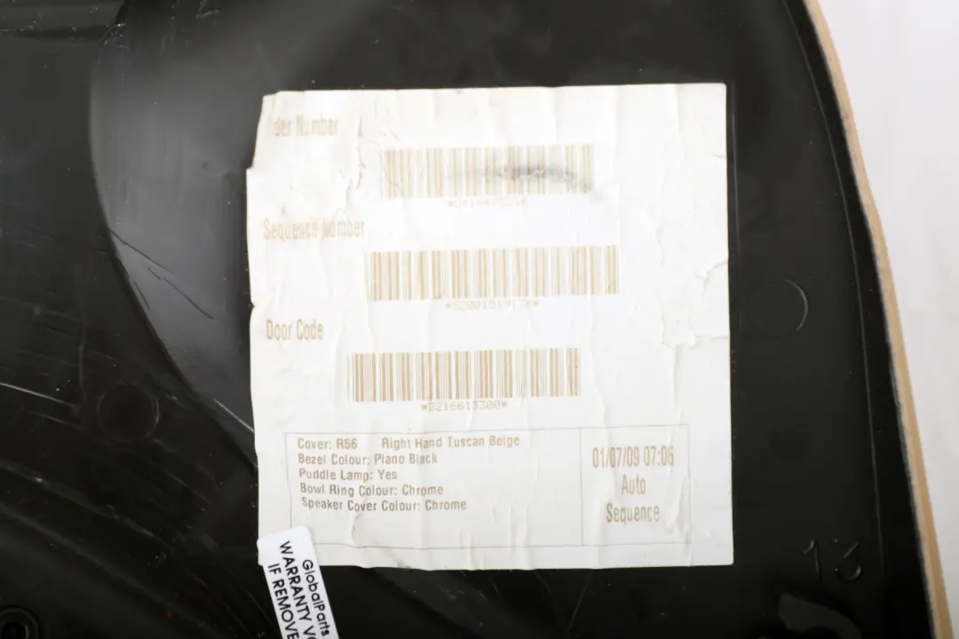 Front Right O/S Door Card Trim Panel Tuscan Beige BMW Mini Cooper R55 R56 R57 - SKU 2753302-1 - Part number 2753302