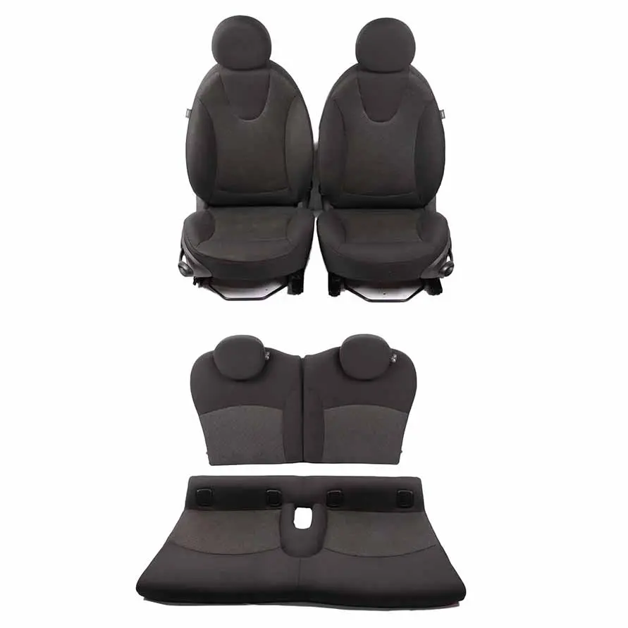 Seats Mini R56 Cooper Cloth Fabric Interior Set Front Rear Seat Carbon Black