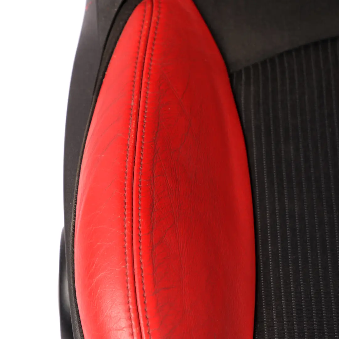 Seats Mini Cooper R56 Sport Fabric Cloth / Red Leather Front Rear Seat Set 