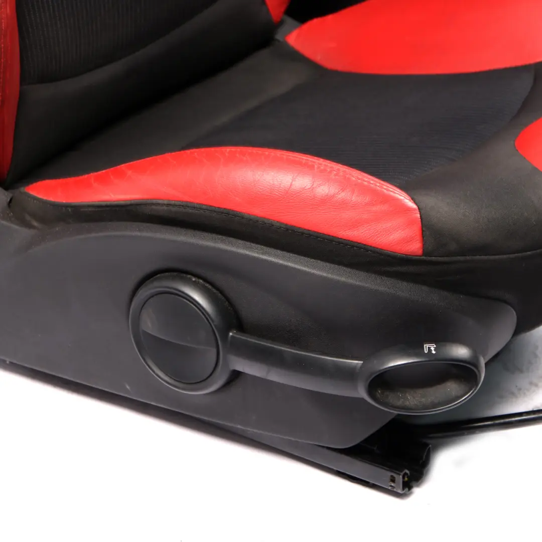 Seats Mini Cooper R56 Sport Fabric Cloth / Red Leather Front Rear Seat Set 