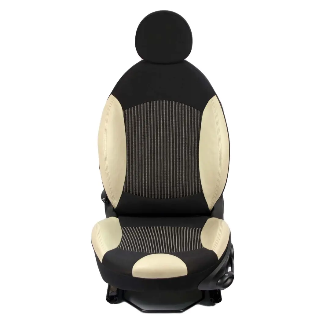 MINI Cooper One R55 R56 R57 Sport Cloth Cream Leather Front Left Seat N/S