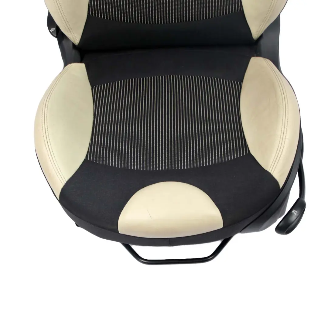 MINI Cooper One R55 R56 R57 Sport Cloth Cream Leather Front Left Seat N/S