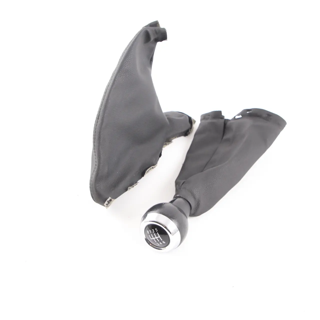 Mini R55 R56 Gear Shift Knob 6-Speed Gaiter Lever Handbrake Leather Black Set