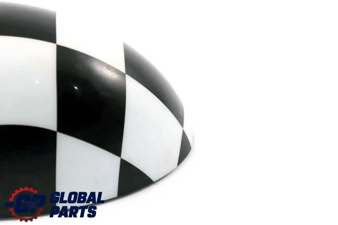 BMW Mini 1 R55 R56 R60 Abdeckung Spiegel Links Royal Checkered Schwarz Weiss