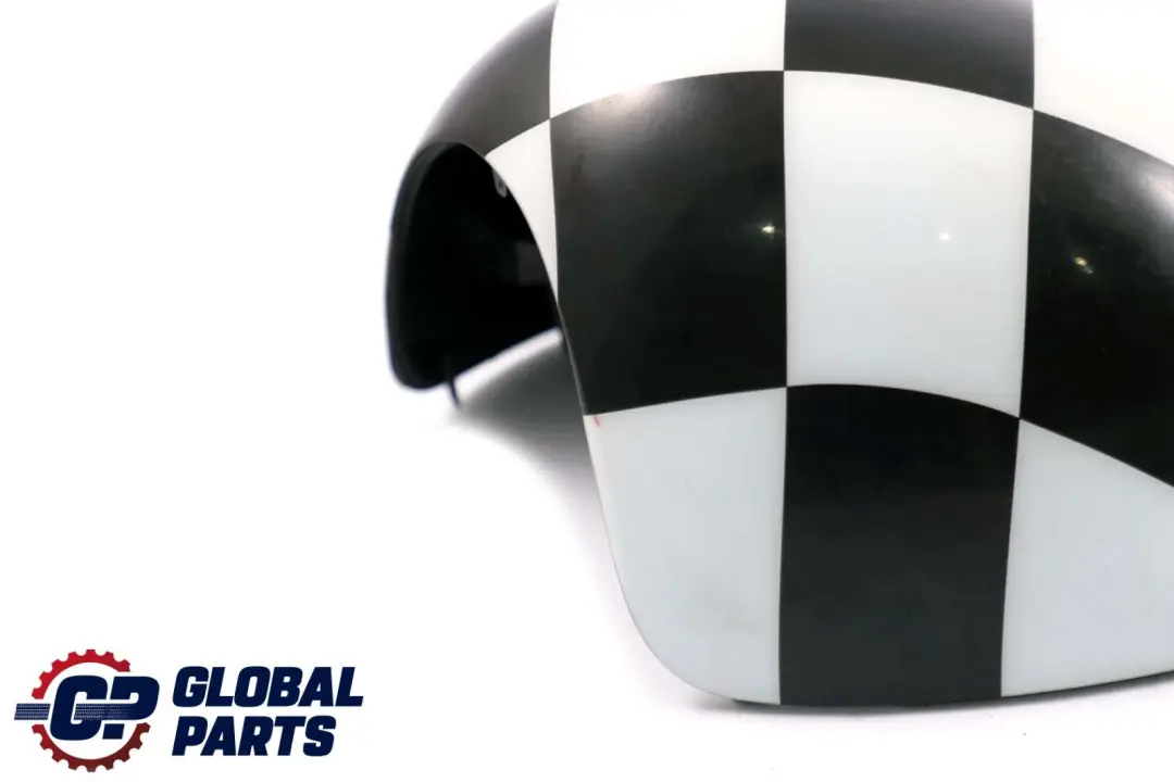 BMW Mini 1 R55 R56 R60 Abdeckung Spiegel Links Royal Checkered Schwarz Weiss