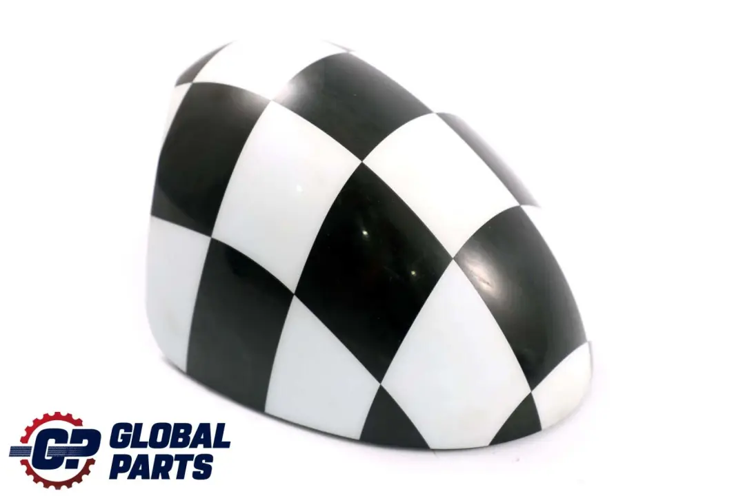 BMW Mini 1 R55 R56 R60 Abdeckung Spiegel Links Royal Checkered Schwarz Weiss