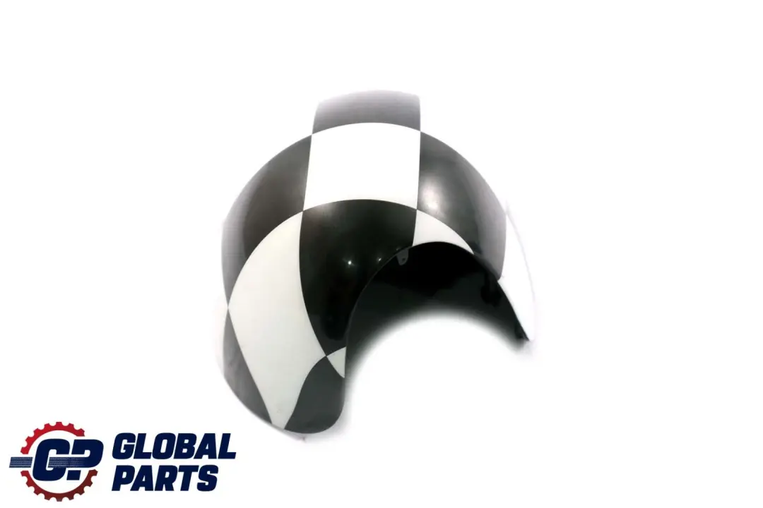 BMW Mini 1 R55 R56 R60 Abdeckung Spiegel Links Royal Checkered Schwarz Weiss