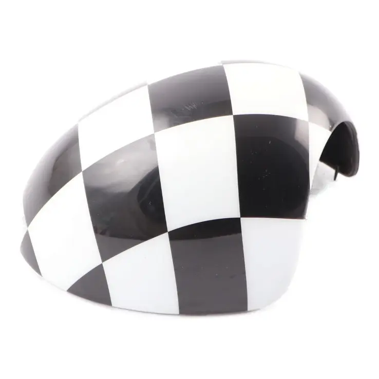 Mini R55 R56 R60 Cover Cap Right O/S Mirror Wing Checkered Black White