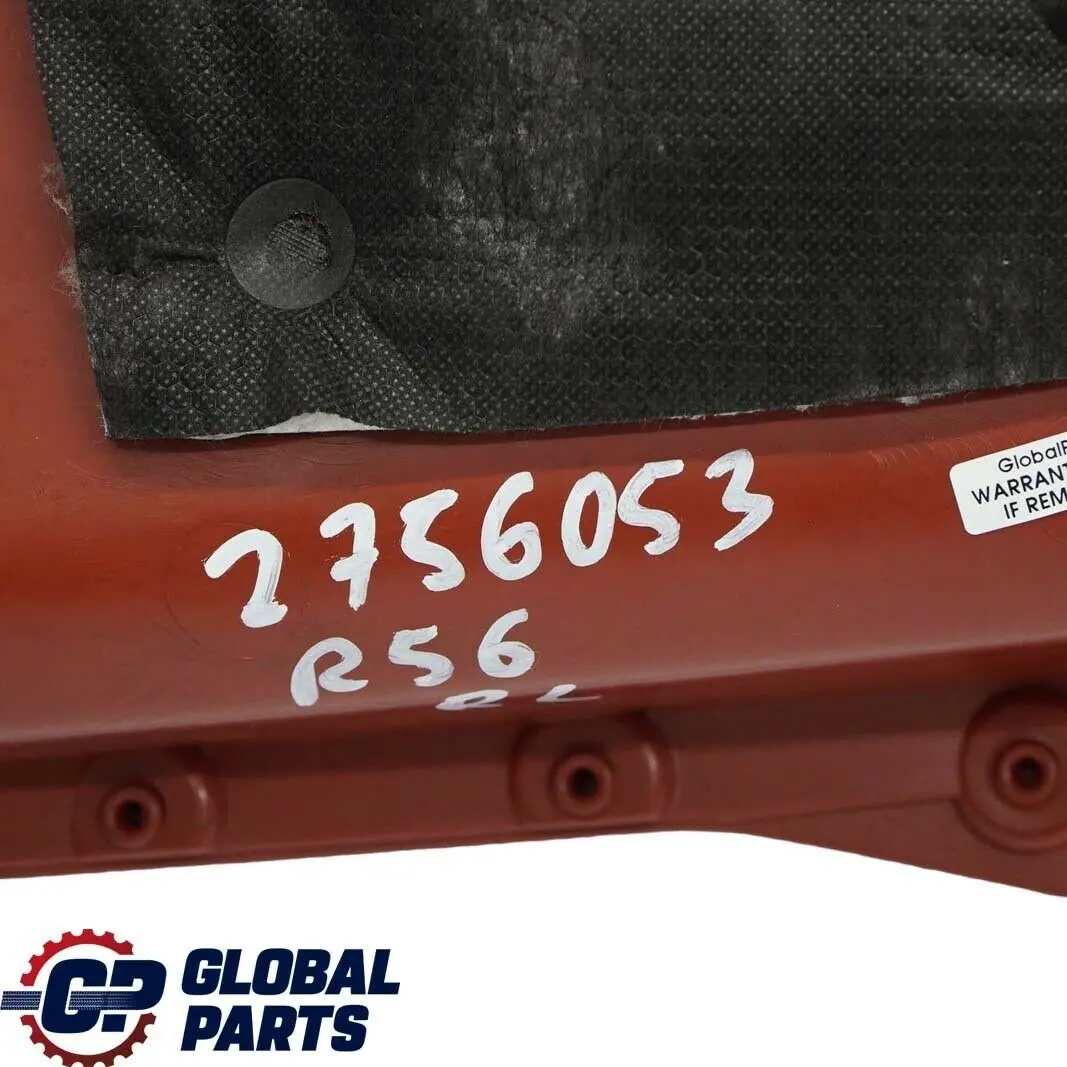 Mini Cooper One R56 Lateral Interior Trim Panel Cuarto Trasero Izquierdo Rojo