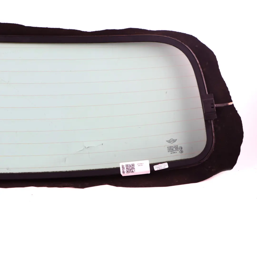 Mini Cooper R57 Cabrio Convertible Rear Window Folding Roof Glass Glazing AS2