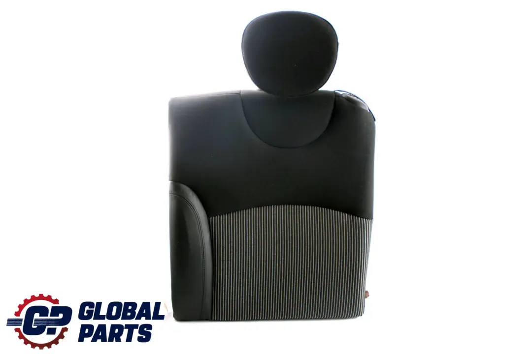 Mini R57 Cabrio Asiento Trasero Izquierdo Medio Cuero Respaldo Carbono Negro