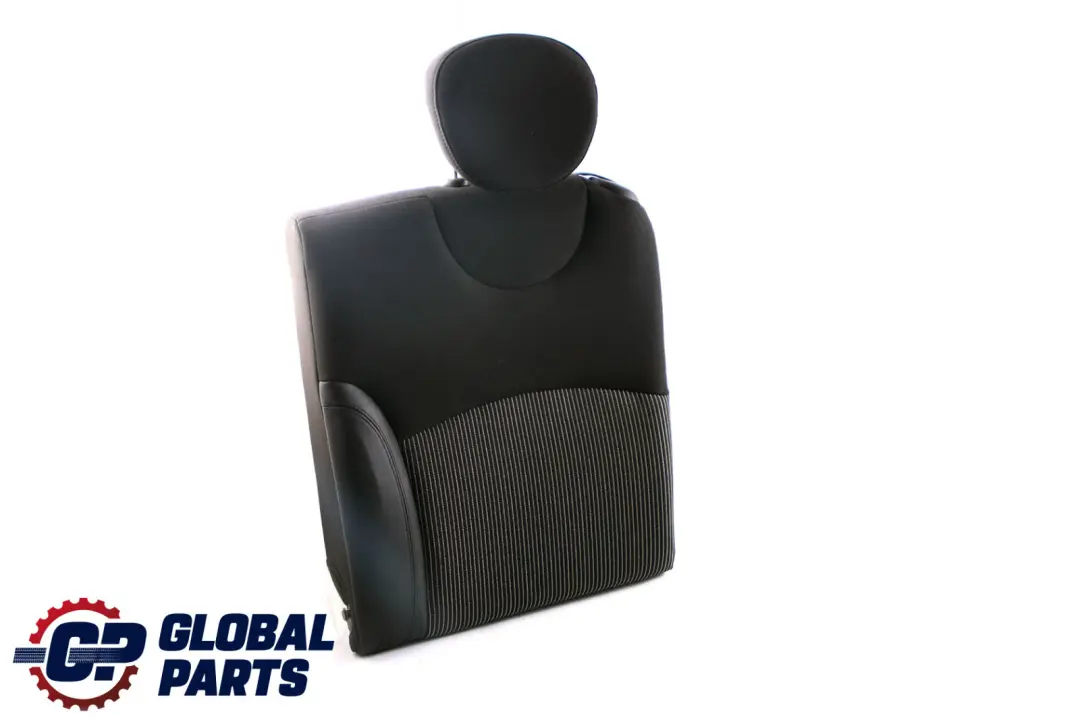 Mini R57 Cabrio Asiento Trasero Izquierdo Medio Cuero Respaldo Carbono Negro