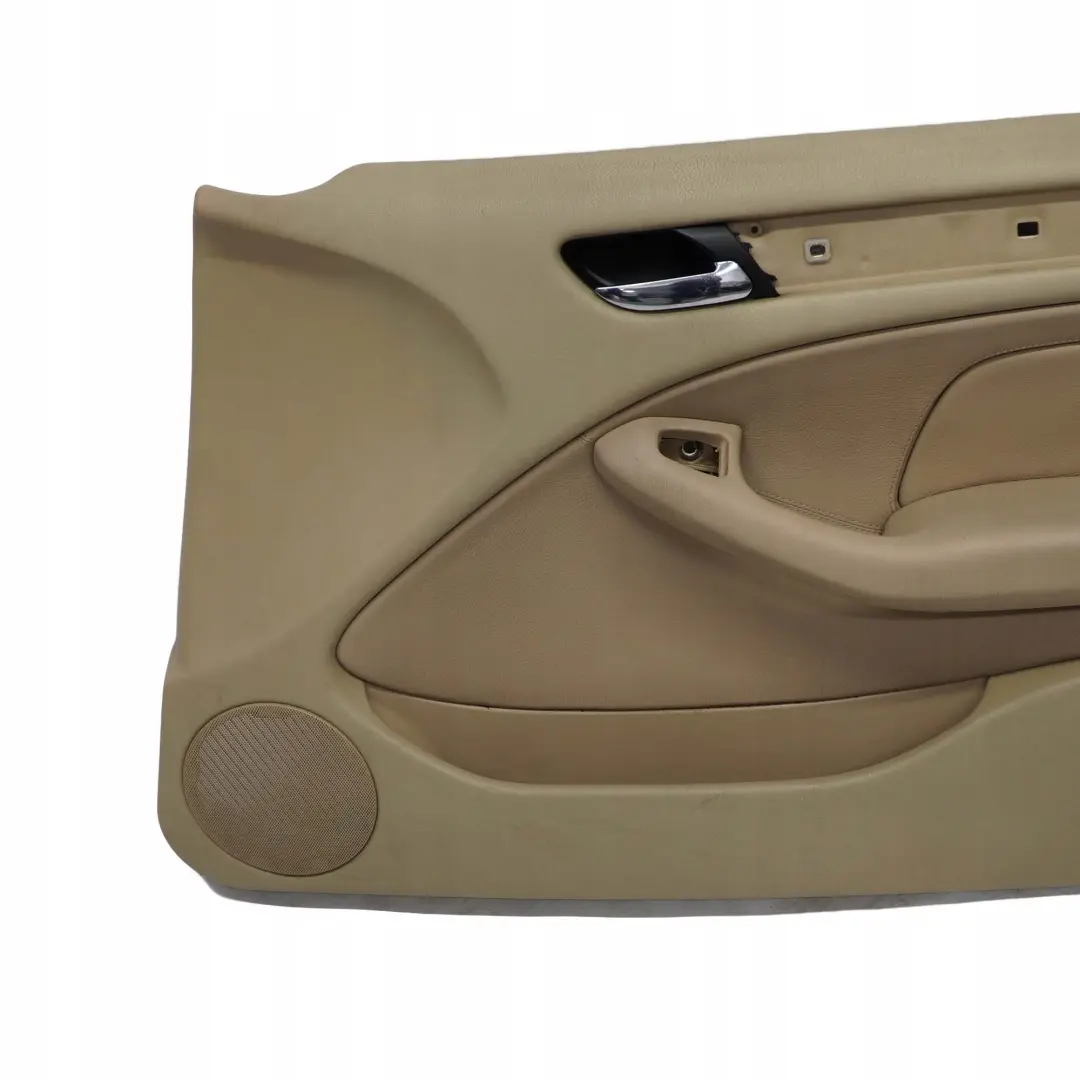 BMW E46 Berlina Touring Embellecedor Panel Puerta Delantera Derecha Cuero Beige