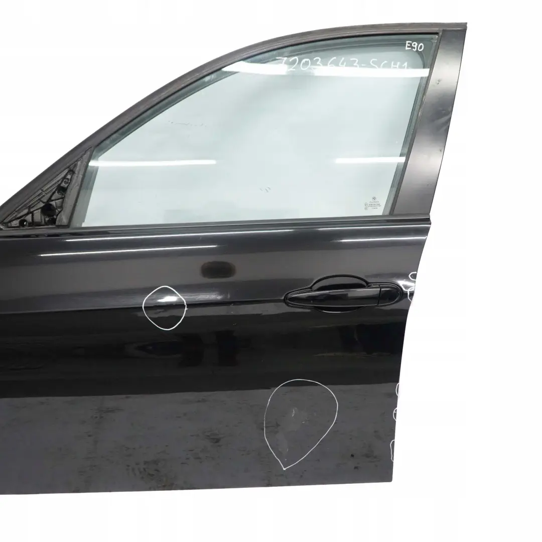 BMW 3 Series E90 E91 1 Door Front Left N/S Schwarz 2 Black - 668