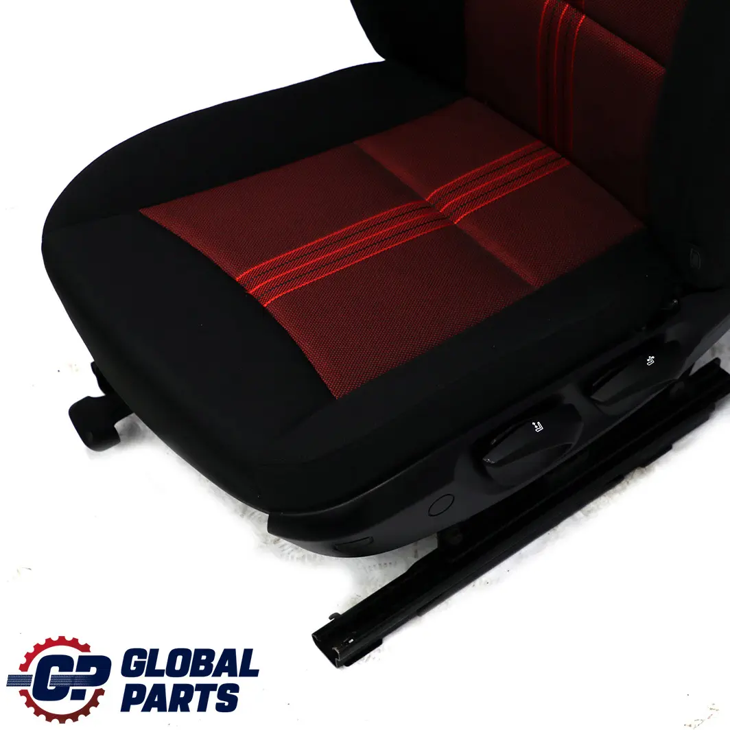 BMW X1 E84 Front Left N/S Seat Cloth Fabric Anthracite Median Vermilion Rot Red