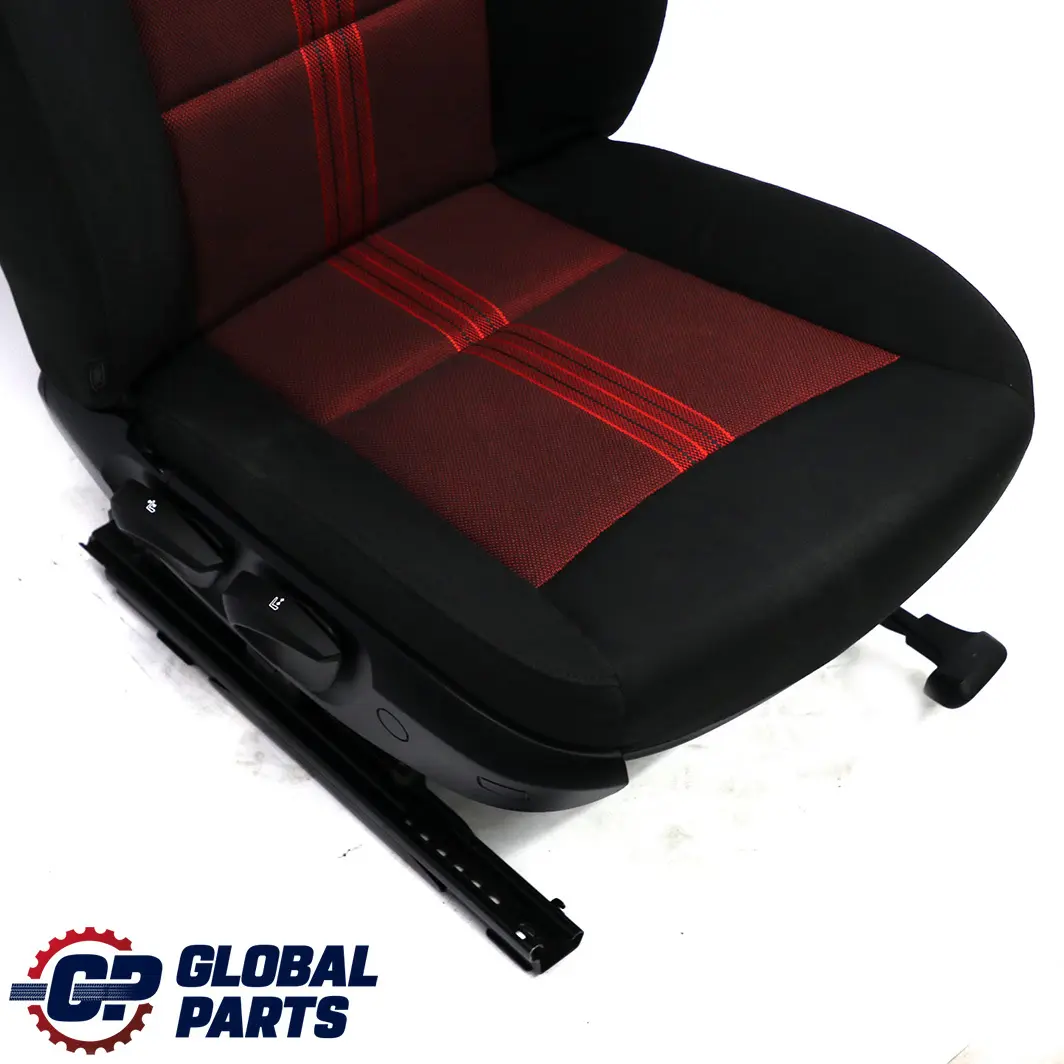 BMW X1 E84 Asiento Delantero Derecho Tela Antracita Median Vermilion Rot Rojo