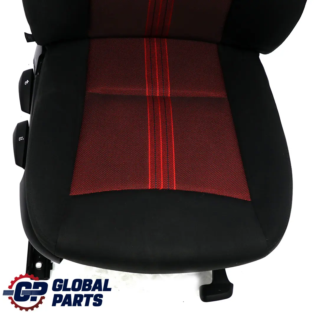 BMW X1 E84 Asiento Delantero Derecho Tela Antracita Median Vermilion Rot Rojo