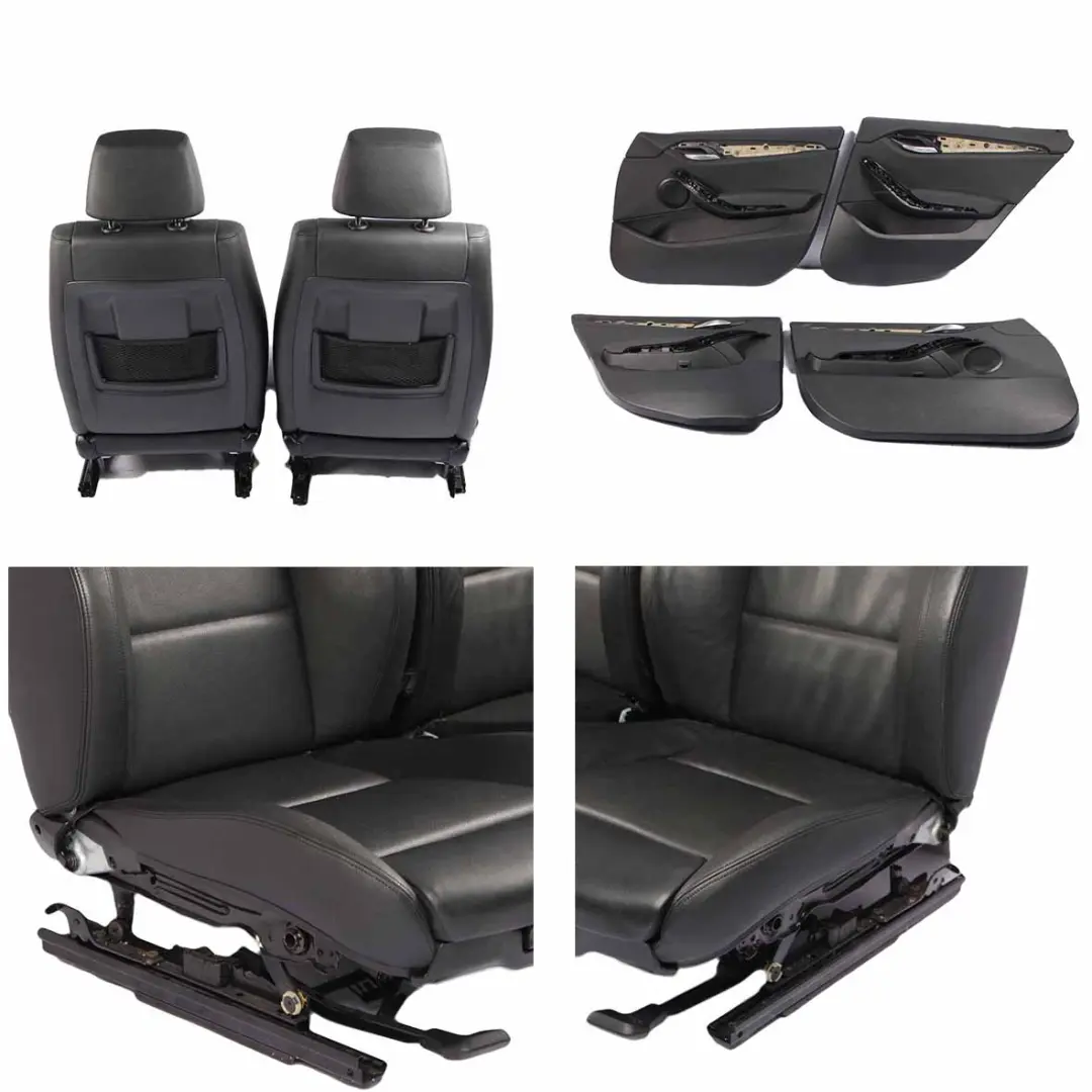 Seats BMW X1 E84 Black Leather Heated Interior Front Rear Seat Set Door Cards