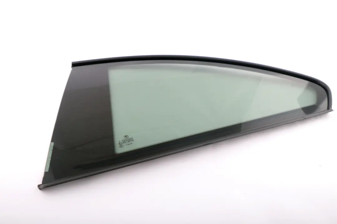 BMW 1 Series E82 Rear Left N/S Side Window AS3 Glanzschwarz High Gloss