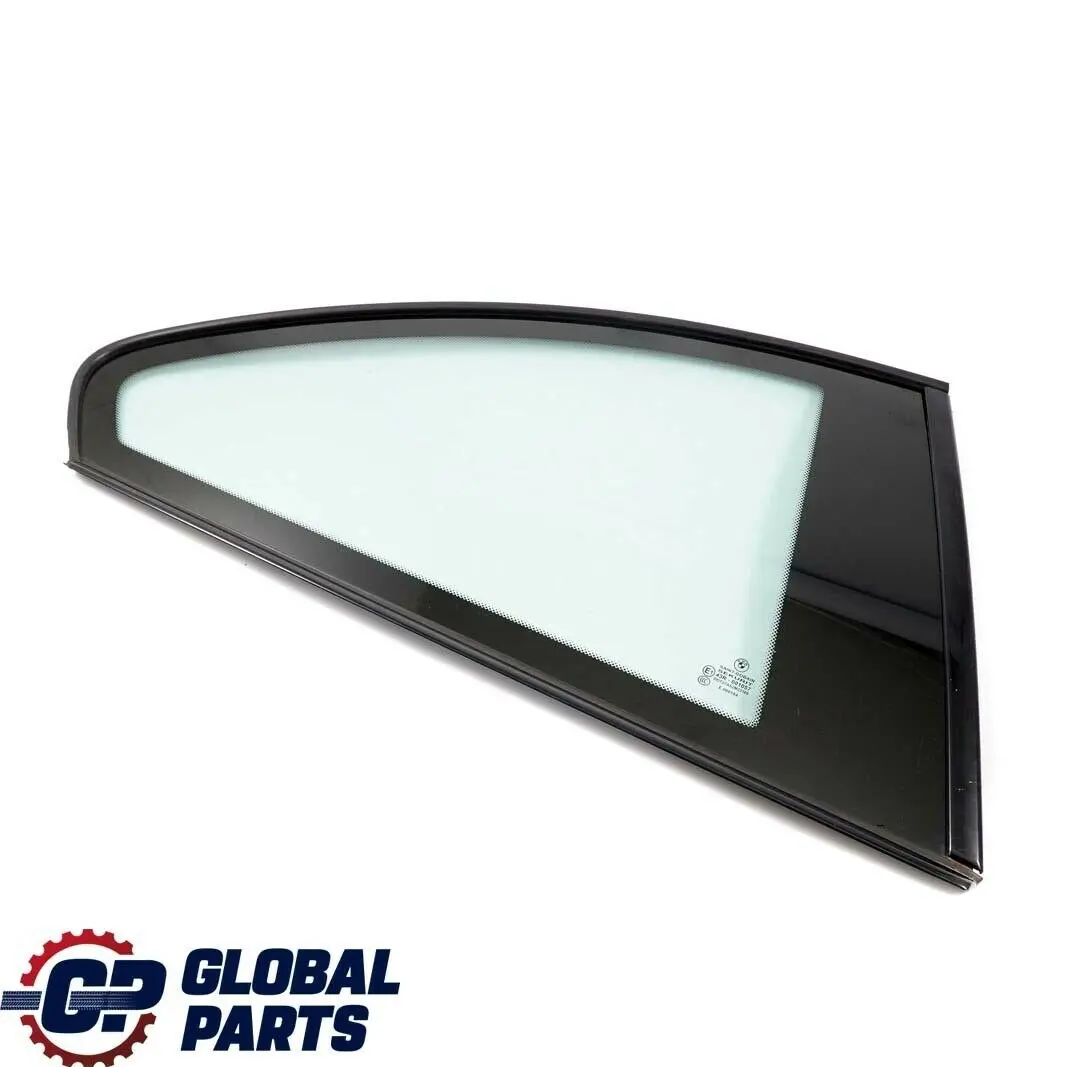 BMW E82 Trasero Derecho Ventana lateral AS2 Glanzschwarz Alto Brillo