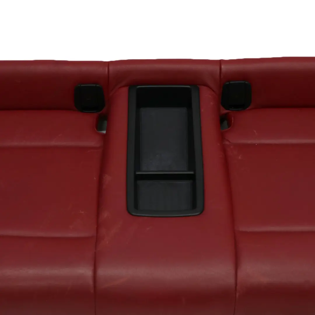 BMW E82 Asiento Trasero Banco Sofá Funda Cuero Boston Rojo NO GENUINO CUERO