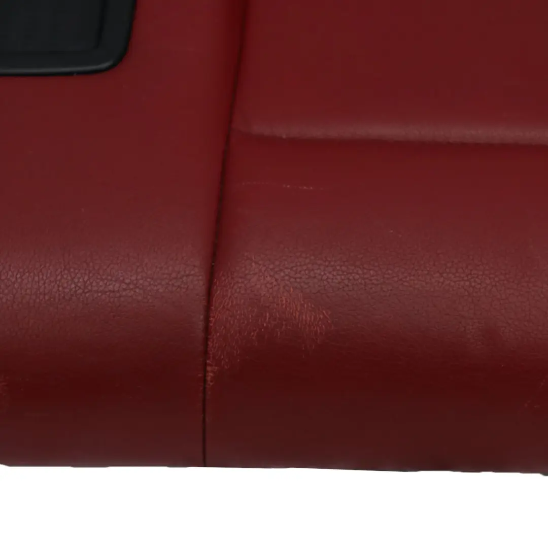 BMW E82 Asiento Trasero Banco Sofá Funda Cuero Boston Rojo NO GENUINO CUERO