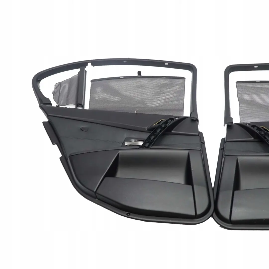 BMW 5 E60 Panel puerta trasera izquierda cuero negro cortinas