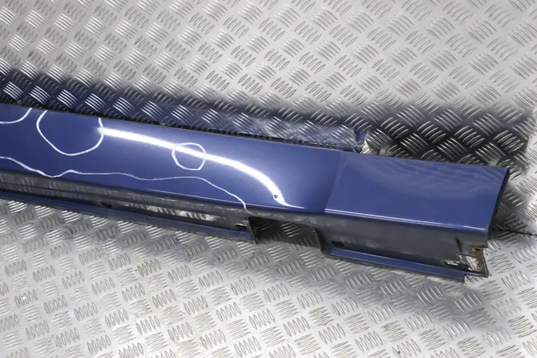 BMW 5 E60 E61 Door Sill Side Cover Skirt Right O/S Mysticblau Blue Metallic A07