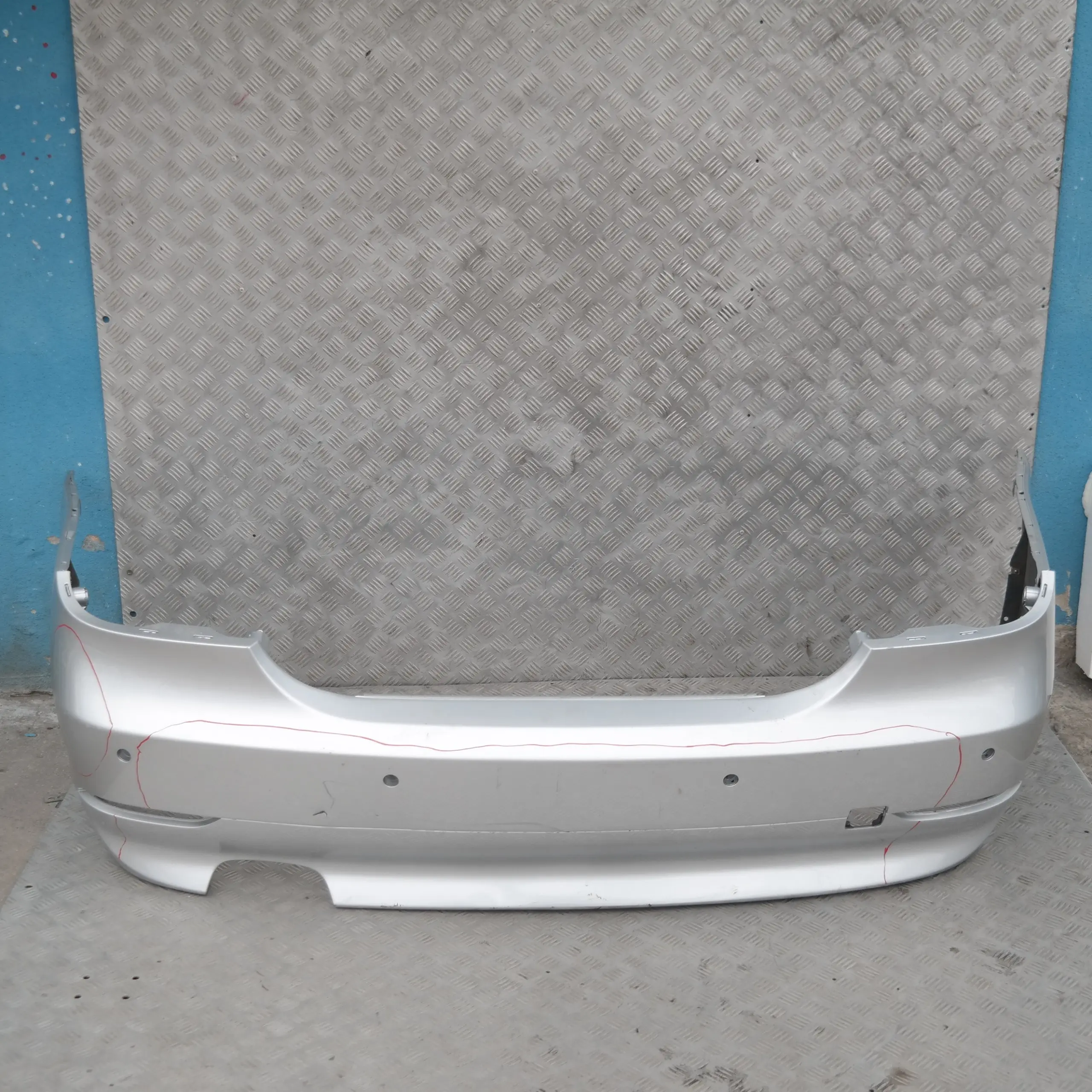 BMW 5 SERIES 2 E60 Saloon Rear Bumper PDC Titansilber Silver Metallic - 354